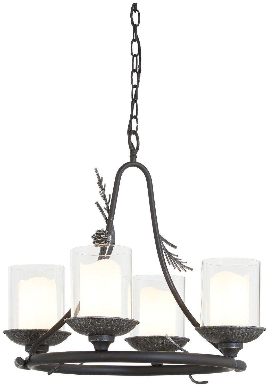 Minka-Lavery Ponderosa Ridge 2754-694 Chandelier Light - Weathered Spruce W/ Silver