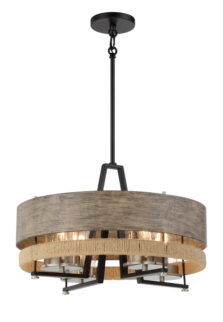 Minka-Lavery Silver Creek 2764-733 Chandelier Light - Stone Grey, Coal & Brushed Nic