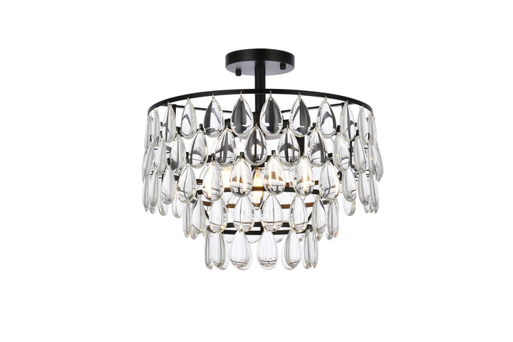 Elegant Mila 1103F16BK Ceiling Light - Black