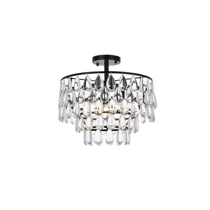 Elegant Mila 1103F16BK Ceiling Light - Black