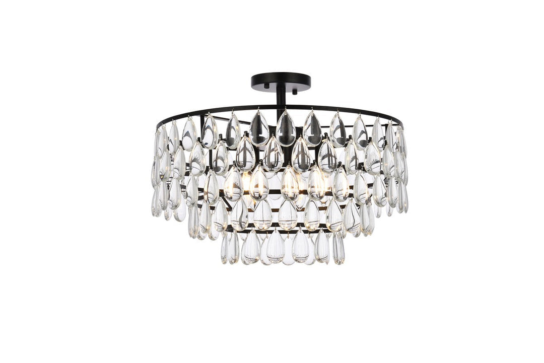 Elegant Mila 1103F20BK Ceiling Light - Black