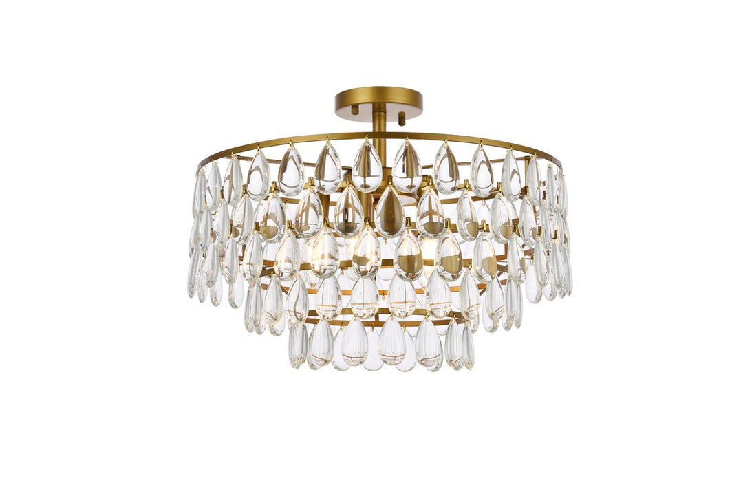 Elegant Mila 1103F20BR Ceiling Light - Brass