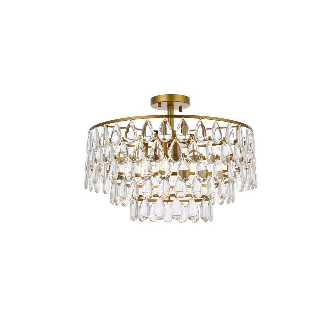 Elegant Mila 1103F20BR Ceiling Light - Brass