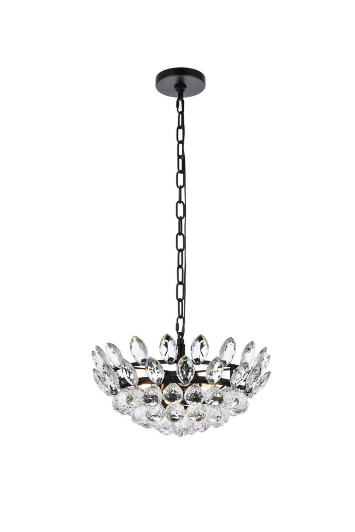 Elegant Emilia 1104D16BK Pendant Light - Black