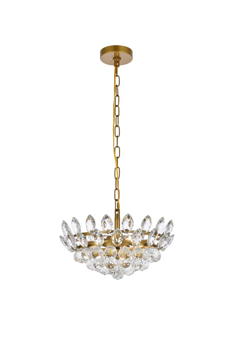 Elegant Emilia 1104D16BR Pendant Light - Brass