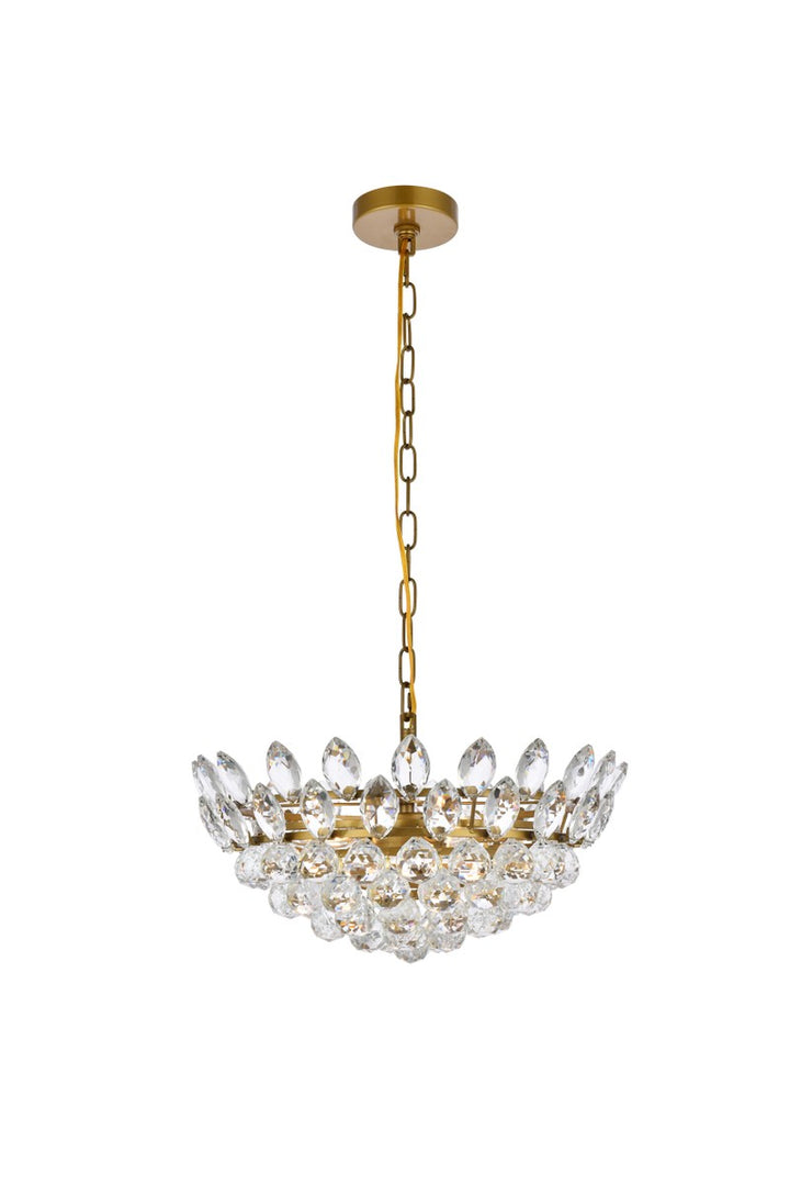 Elegant Emilia 1104D18BR Pendant Light - Brass