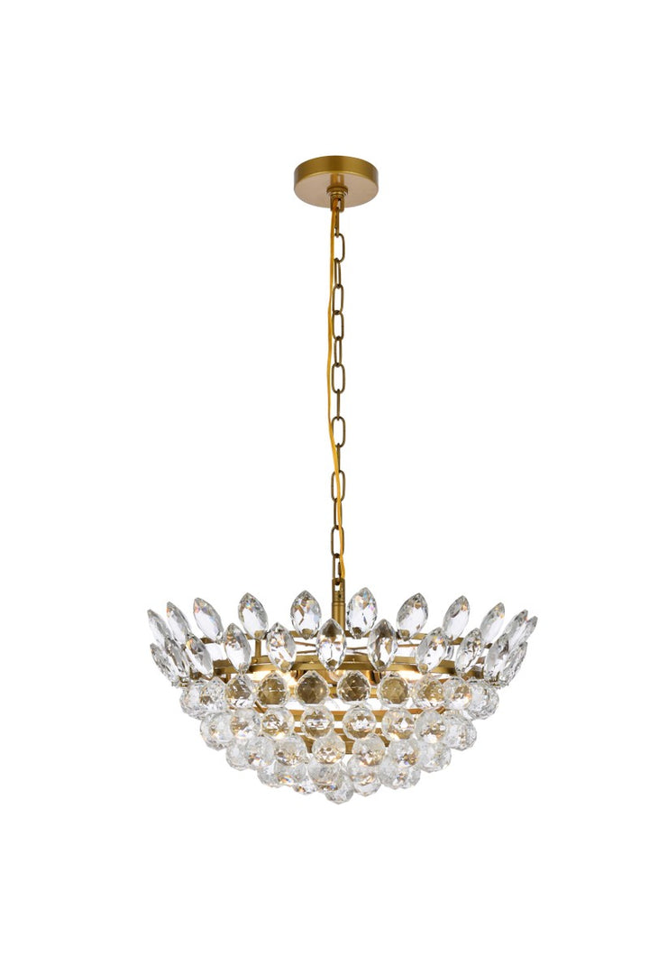 Elegant Emilia 1104D20BR Pendant Light - Brass