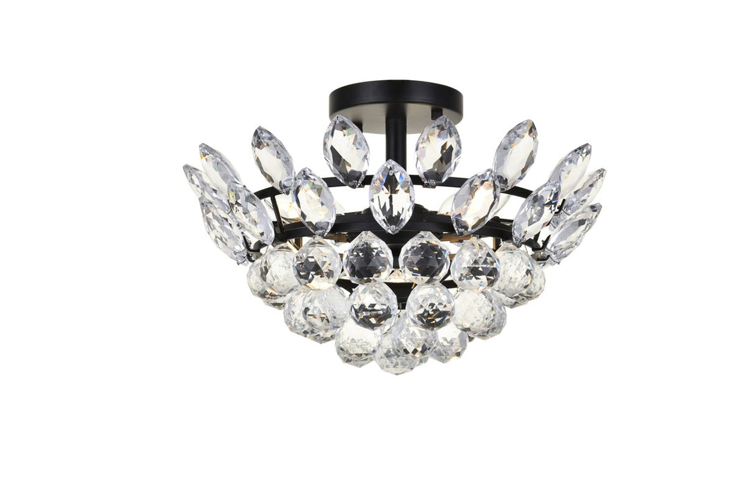 Elegant Emilia 1105F14BK Ceiling Light - Black