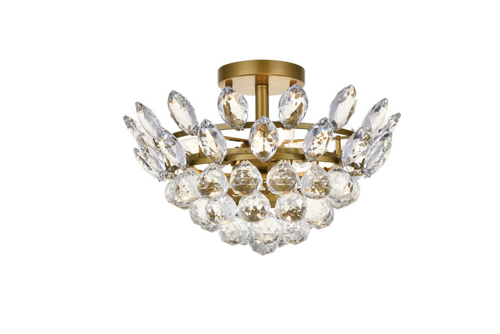 Elegant Emilia 1105F14BR Ceiling Light - Brass