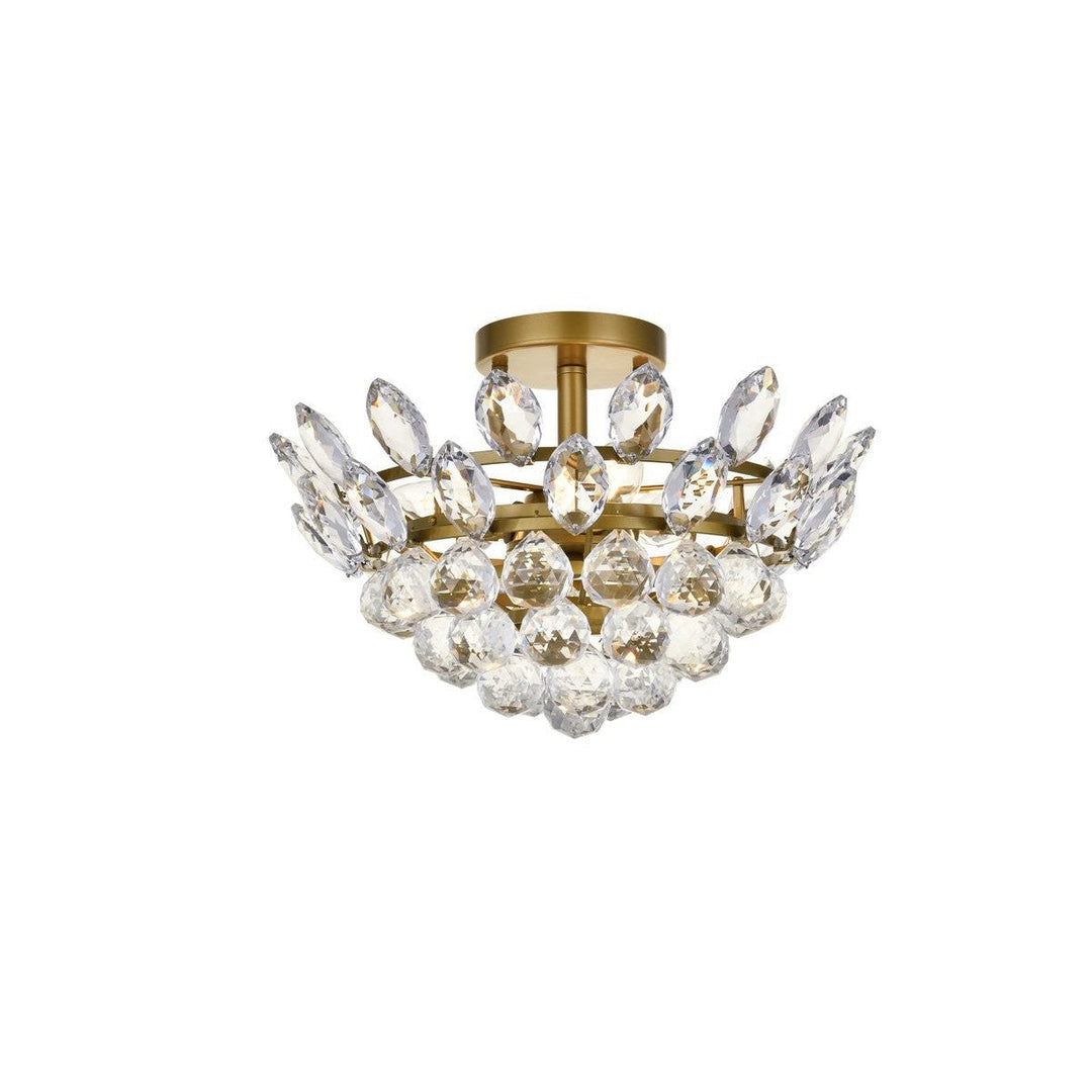 Elegant Emilia 1105F14BR Ceiling Light - Brass