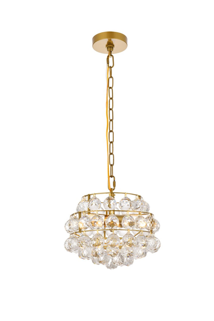 Elegant Savannah 1106D12BR Pendant Light - Brass