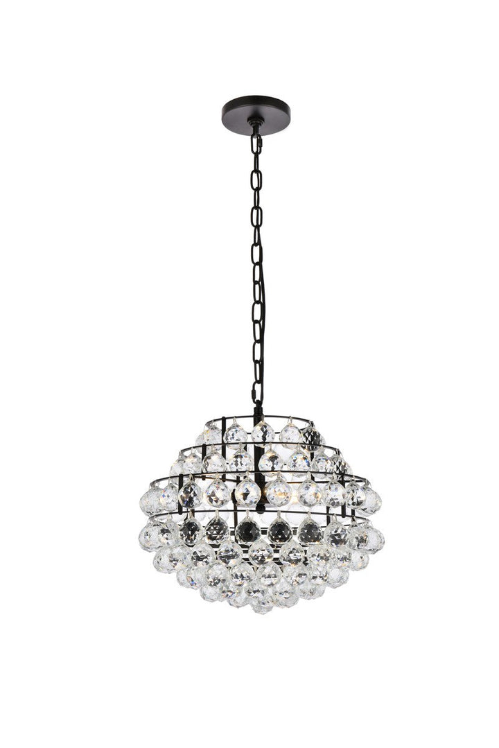 Elegant Savannah 1106D16BK Pendant Light - Black