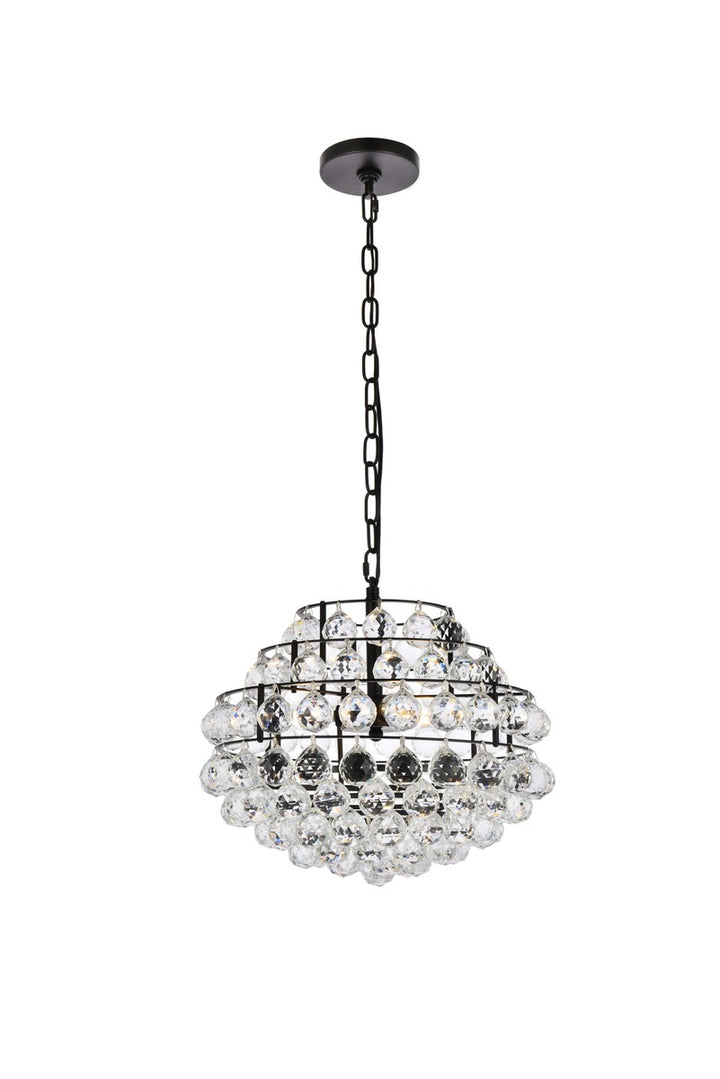 Elegant Savannah 1106D16BK Pendant Light - Black