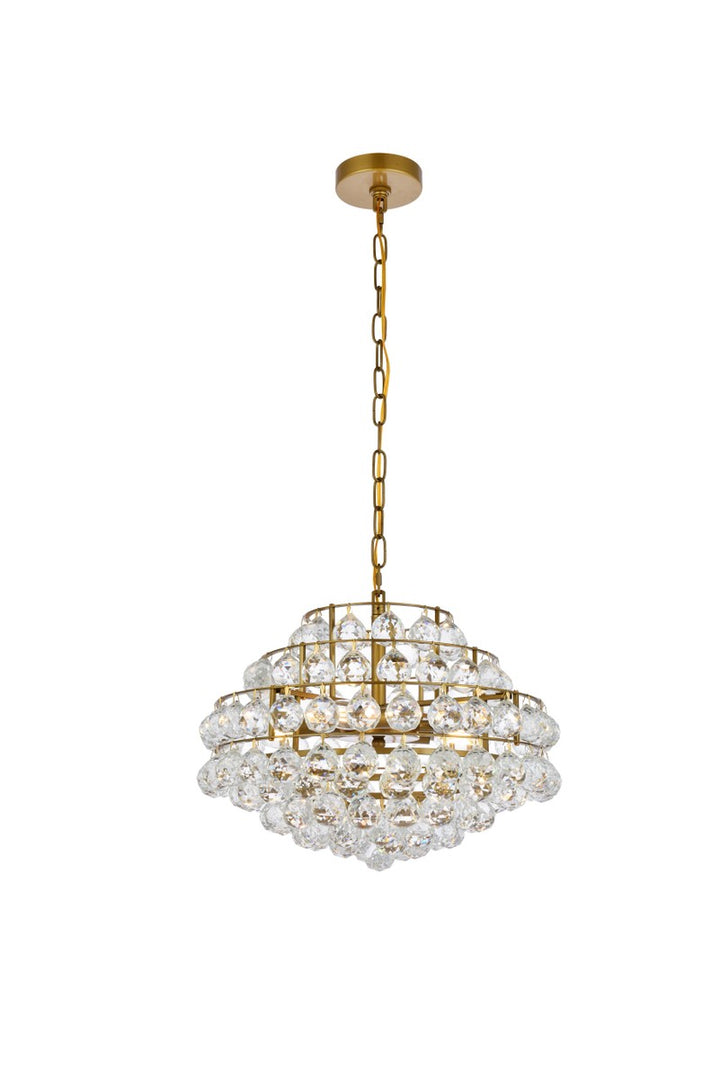 Elegant Savannah 1106D18BR Pendant Light - Brass