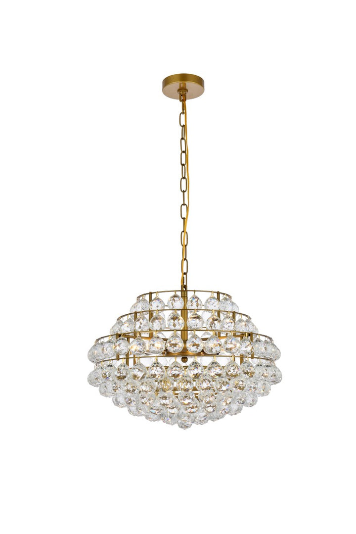 Elegant Savannah 1106D20BR Pendant Light - Brass