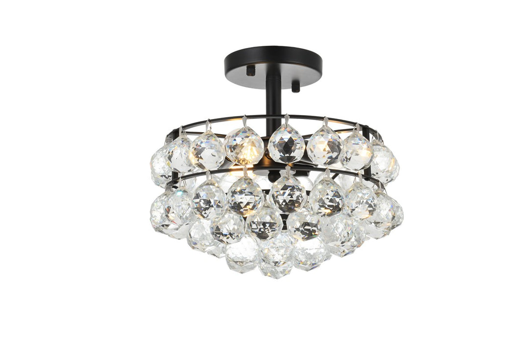 Elegant Savannah 1107F12BK Ceiling Light - Black