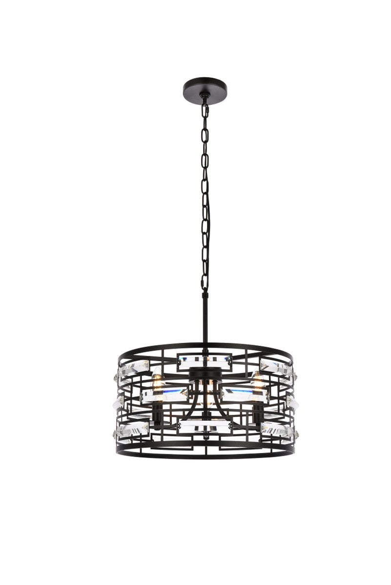 Elegant Kennedy 1108D16BK Pendant Light - Black