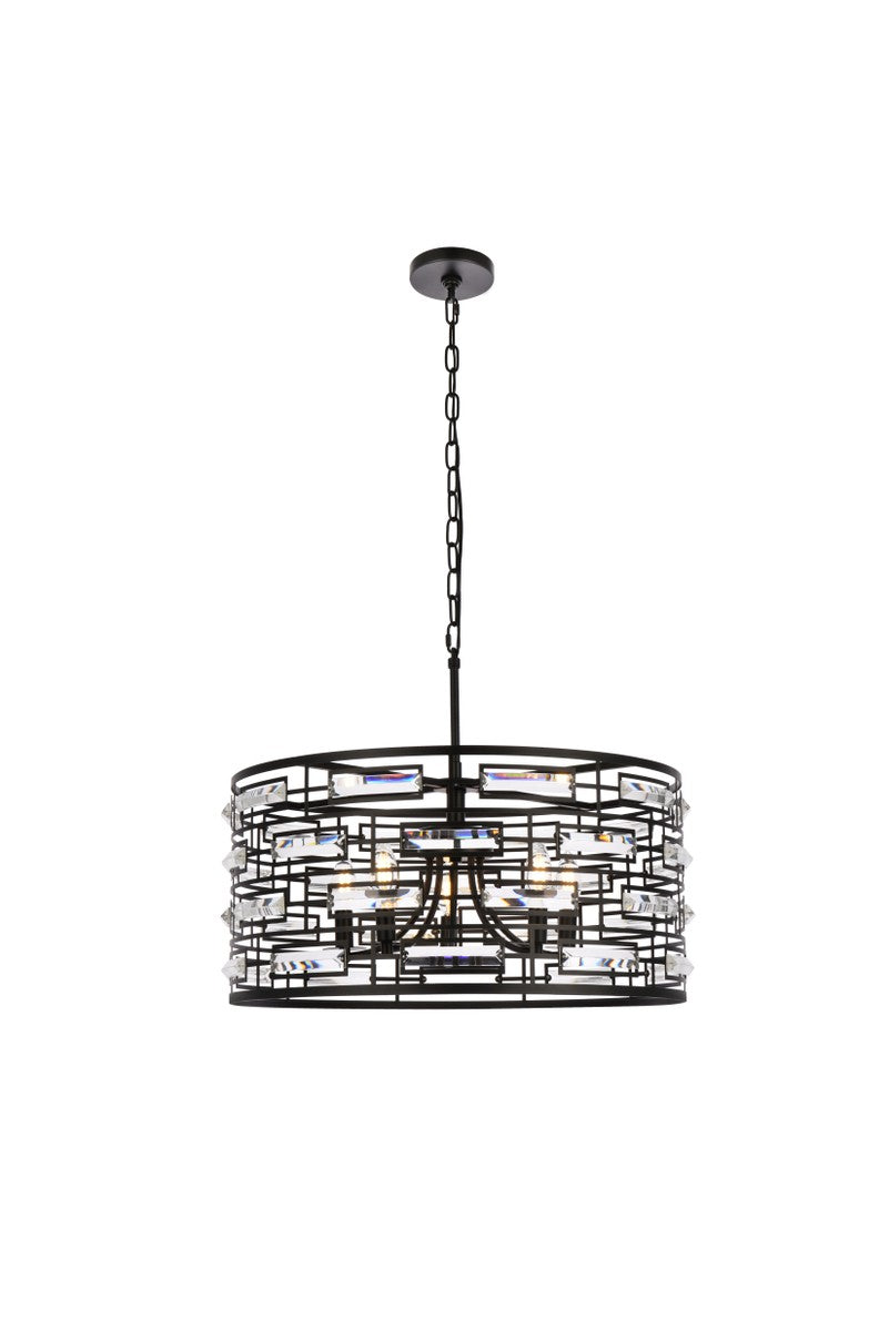 Elegant Kennedy 1108D24BK Pendant Light - Black