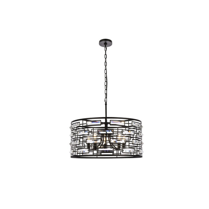 Elegant Kennedy 1108D24BK Pendant Light - Black