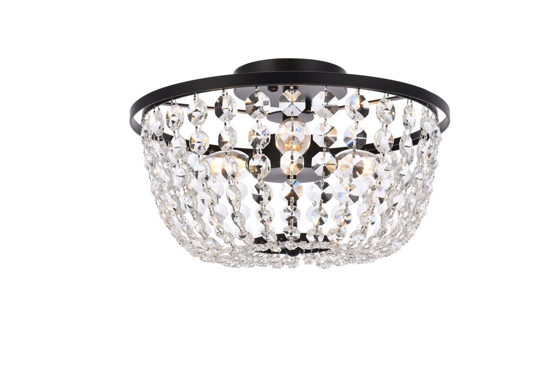 Elegant Cora 1109F13BK Ceiling Light - Black