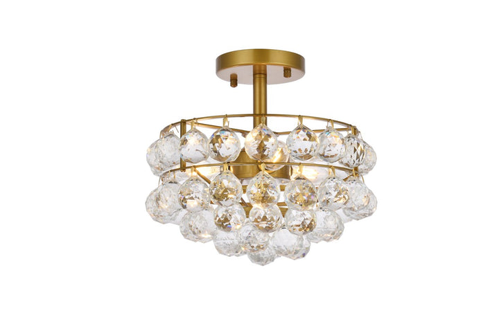 Elegant Savannah 1107F12BR Ceiling Light - Brass