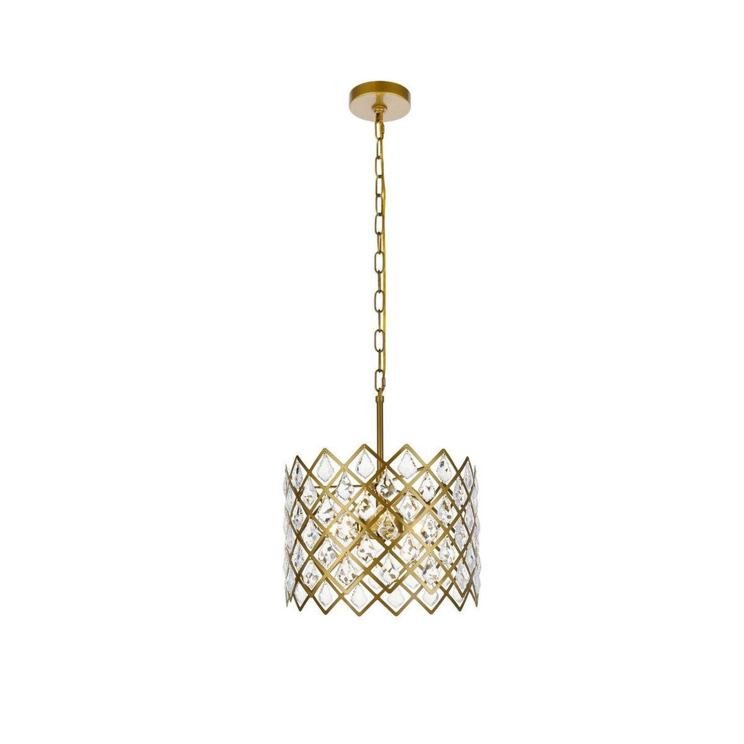 Elegant Lyla 1111D13BR Pendant Light - Brass