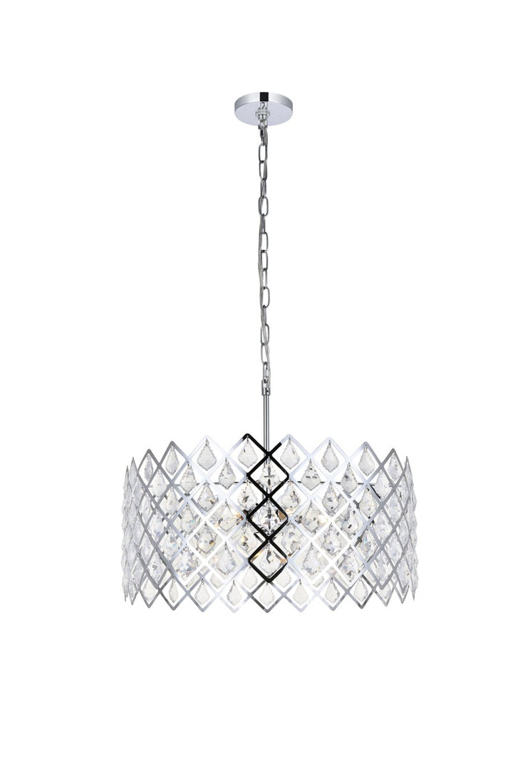 Elegant Lyla 1111D21C Pendant Light - Chrome