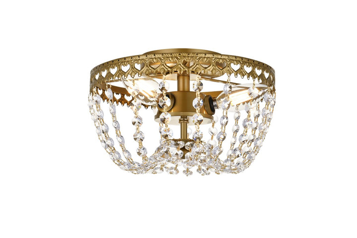 Elegant Kylie 1112F10BR Ceiling Light - Brass