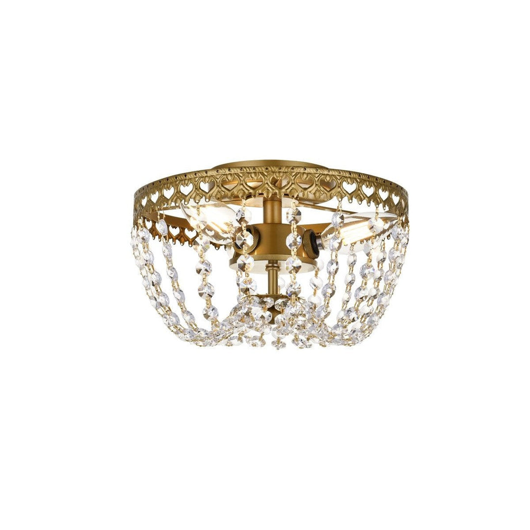 Elegant Kylie 1112F10BR Ceiling Light - Brass