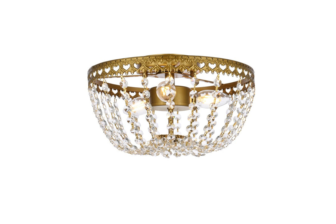 Elegant Kylie 1112F12BR Ceiling Light - Brass