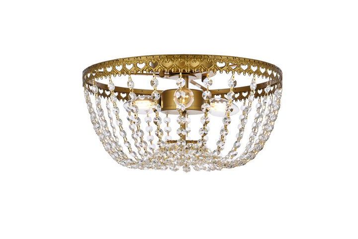 Elegant Kylie 1112F14BR Ceiling Light - Brass