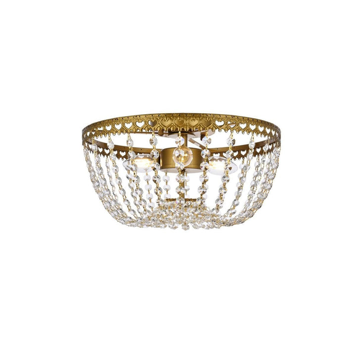 Elegant Kylie 1112F14BR Ceiling Light - Brass