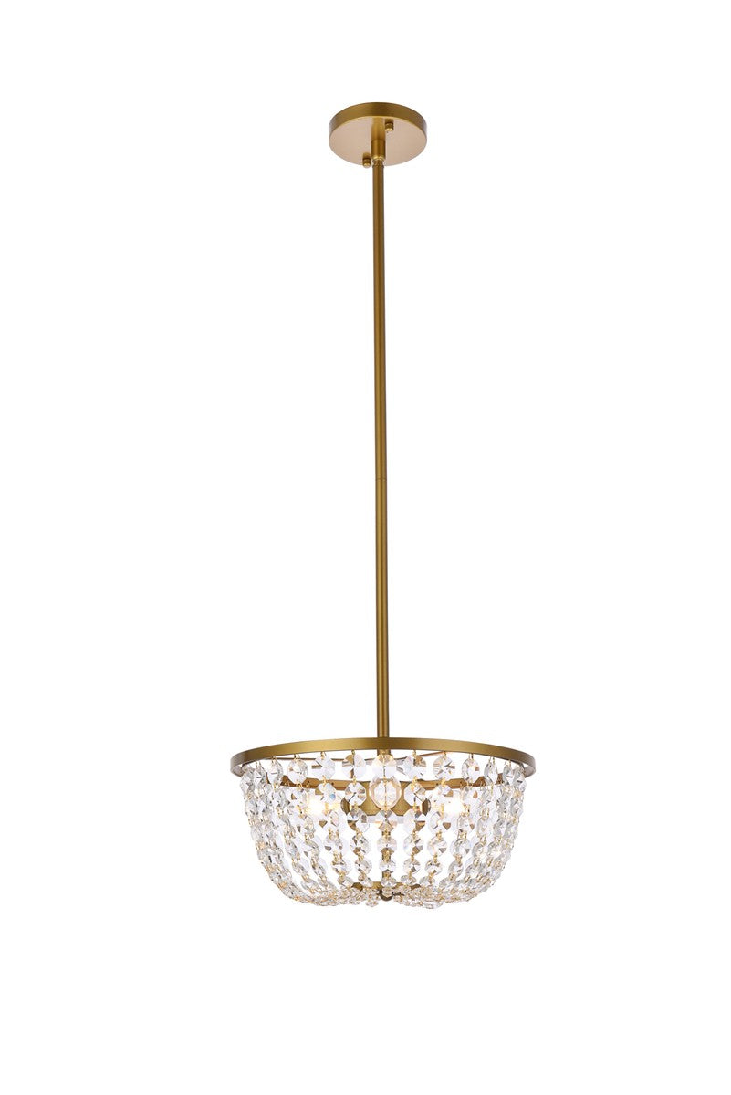 Elegant Gianna 1114D13BR Pendant Light - Brass