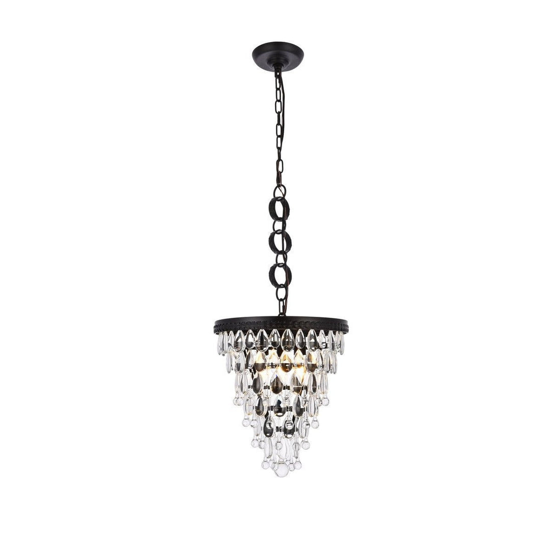 Elegant Nordic 1219D13BK/RC Pendant Light - Black And Clear