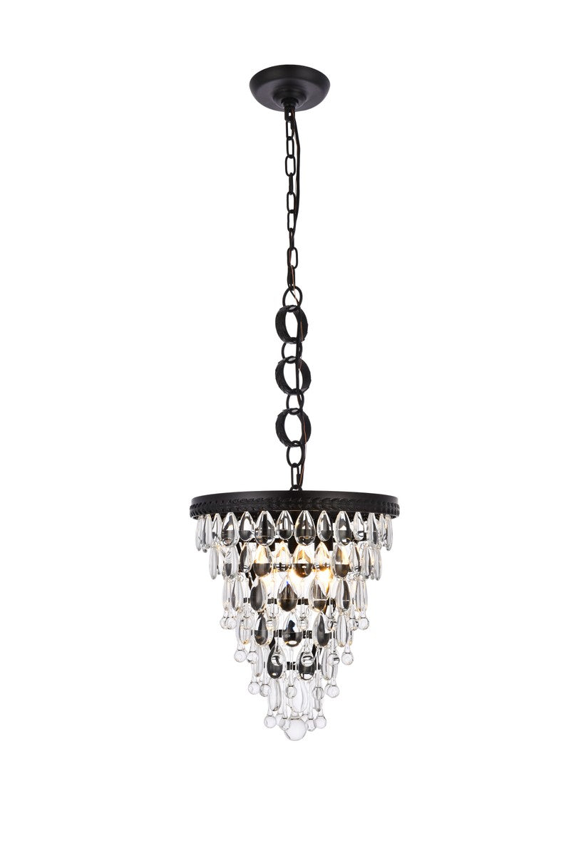 Elegant Nordic 1219D13BK/RC Pendant Light - Black And Clear