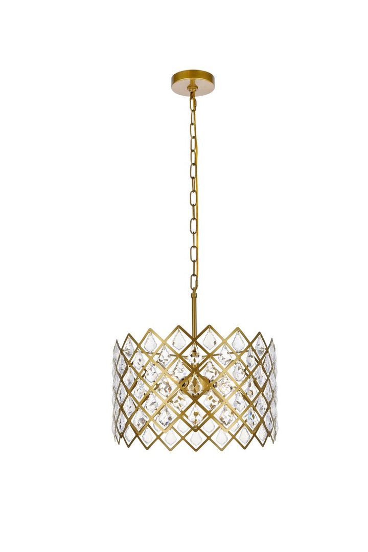 Elegant Lyla 1111D16BR Pendant Light - Brass