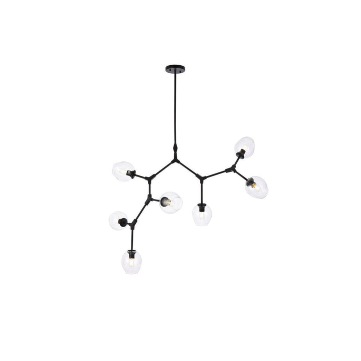 Elegant Cavoli 1712G57BK Chandelier Light - Black And Clear