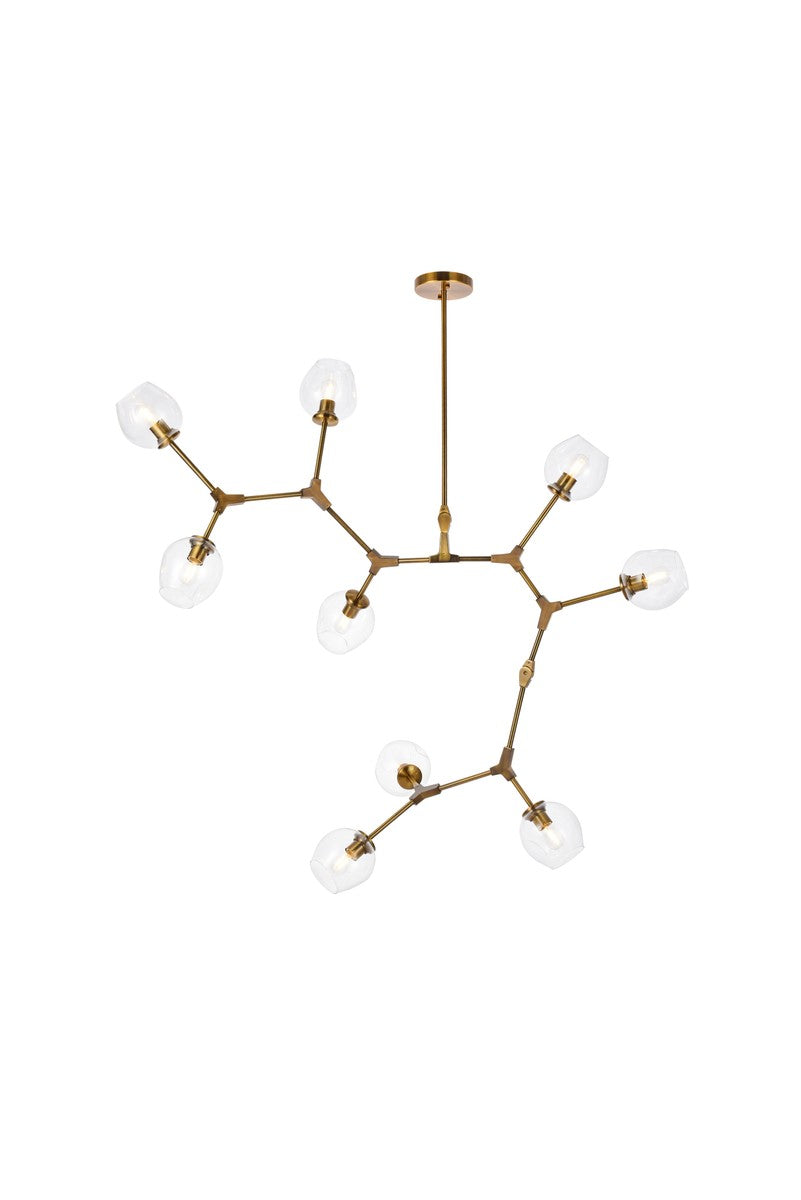 Elegant Cavoli 1712G79BR Chandelier Light - Brass And Clear