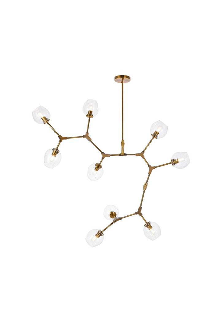 Elegant Cavoli 1712G79BR Chandelier Light - Brass And Clear