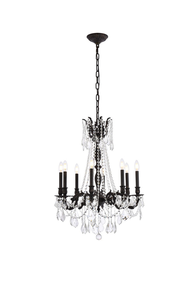 Elegant Rosalia 9208D24DB-GT/RC Chandelier Light - Dark Bronze