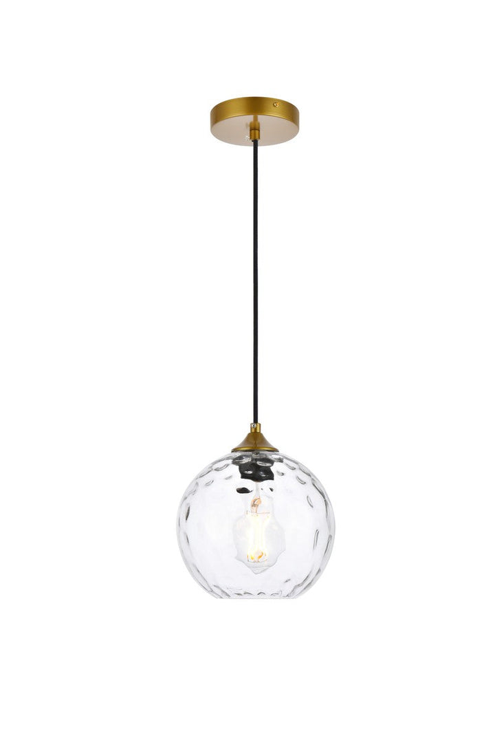 Elegant Cashel LD2281BR Pendant Light - Brass And Clear