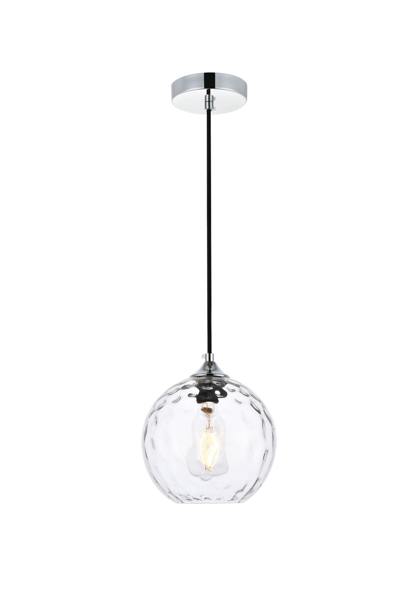 Elegant Cashel LD2281C Pendant Light - Chrome And Clear