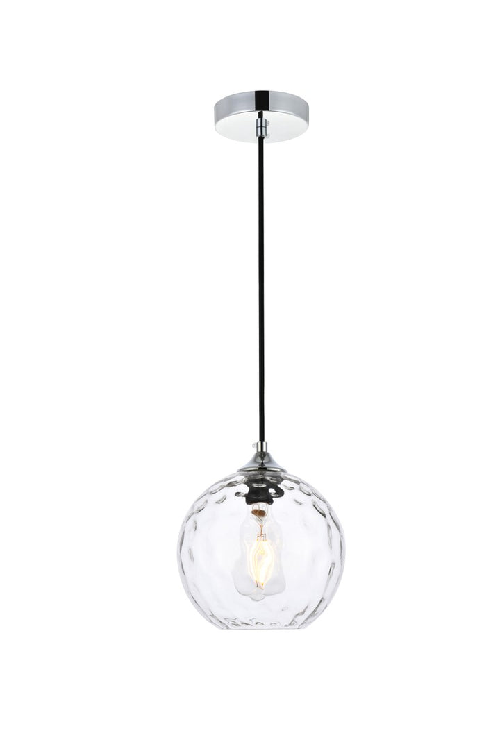 Elegant Cashel LD2281C Pendant Light - Chrome And Clear