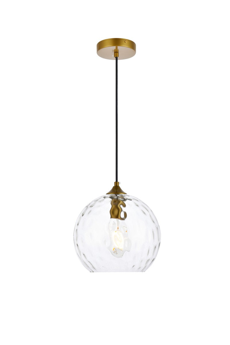 Elegant Cashel LD2282BR Pendant Light - Brass And Clear