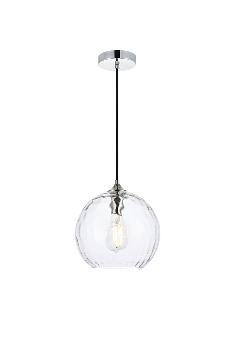 Elegant Cashel LD2282C Pendant Light - Chrome And Clear