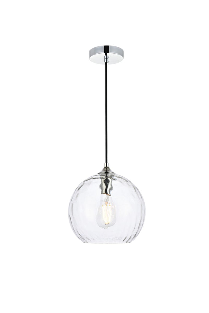 Elegant Cashel LD2282C Pendant Light - Chrome And Clear