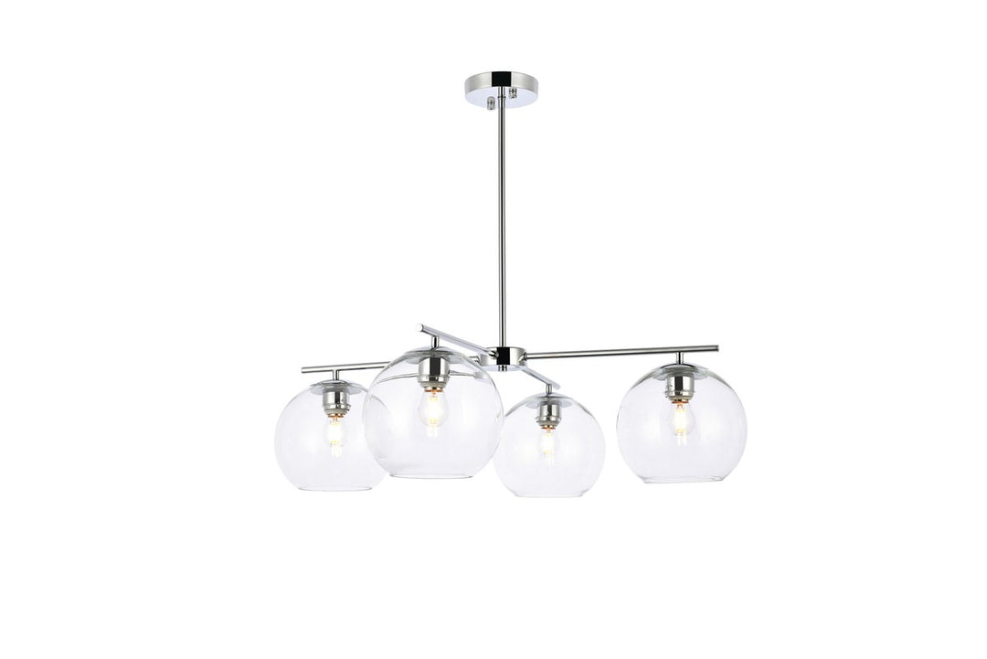 Elegant Opus LD2331C Chandelier Light - Chrome And Clear