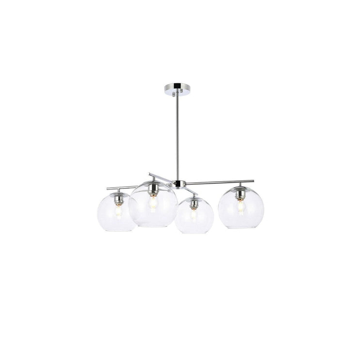 Elegant Opus LD2331C Chandelier Light - Chrome And Clear