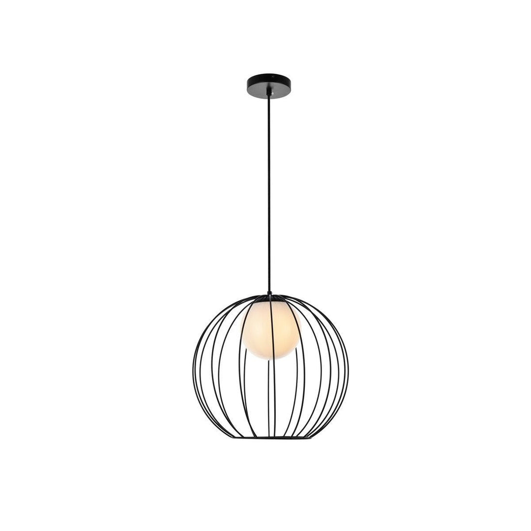 Elegant Wetzel LD2345BK Pendant Light - Black And White