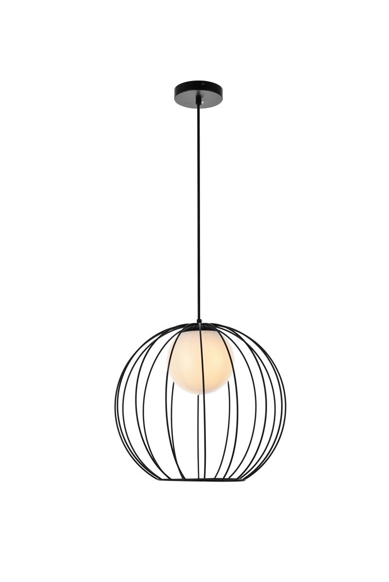 Elegant Wetzel LD2345BK Pendant Light - Black And White